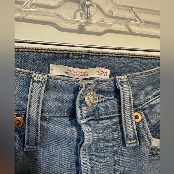 Levi's Blue Wedgie Skinny Jeans Size 28 - Picture 4 of 7